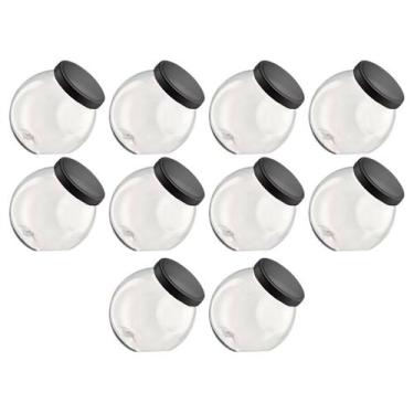 Imagem de Kit 10 Pote Baleiro Plástico 1,2LT Multiuso Organizador Tampa de Rosca