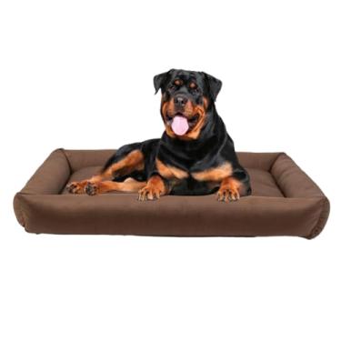 Imagem de Cama Para Cachorro Grande Colchão Com Base Impermeável Tam XG Frio Quentinho Fofo (CAMA MARROM)