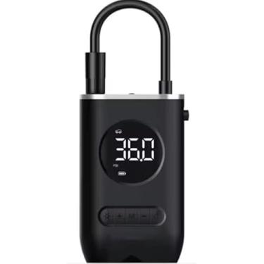 Imagem de Compressor de Ar Portátil Digital, Bomba Recarregável para Pneus, Display LED, Multifuncional para Carro e Moto