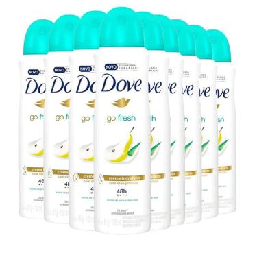 Imagem de Kit 9 Desodorantes Aerosol Dove Go Fresh Pera e Aloe Vera 150ml