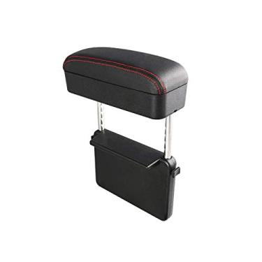Imagem de CDEFG Suporte de apoio de braço para carro, extensor de apoio de braço, organizador de armazenamento de console, almofadas de descanso de braço confortáveis de altura ajustável, ajuste universal para
