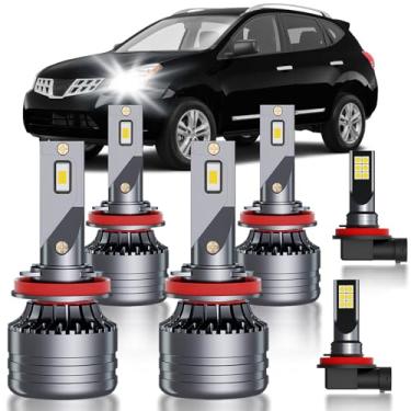 Imagem de HUOKEDS Serve para Nissan Rogue 2015-2022 Conjunto de lâmpadas multifeixe de neblina, 6 unidades de feixe branco super brilhante e pacote de luzes de neblina Blubs, Plug and Play