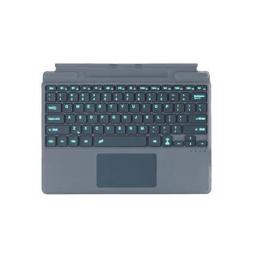 Imagem de Zoof Teclado para Microsoft Surface Pro 11 / Pro 10 / Pro 9 / Pro 8 / Pro X, 13 polegadas, capa tipo Bluetooth destacável com touchpad, retroiluminação de 11 cores e suporte para caneta (cinza)
