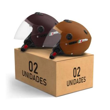 Imagem de Kit 2 Capacete Aberto New Atomic Elite Masculino Feminino Pro Tork, VE