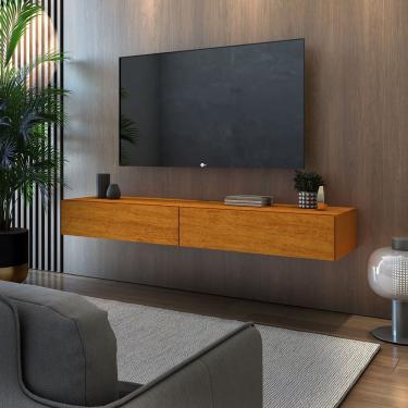 Imagem de Rack Linha Eros Para Tv Modelo Suspenso Na Parede Em mdp/mdf Robusto