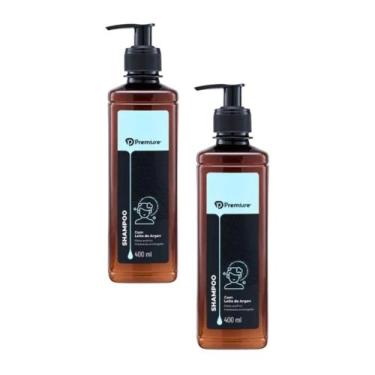 Imagem de Kit 2 Shampoo Hidratante 400ml Limpeza Suave Leite Argan Hidratação An