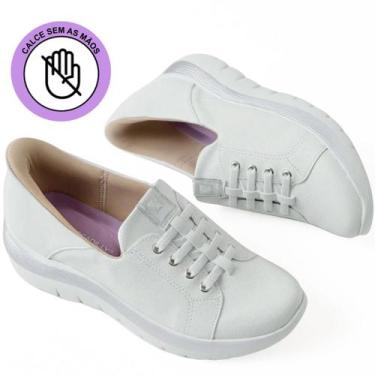 Imagem de Tênis Feminino Calce Sem As Mãos Casual Piccadilly Slipfit, Branco, 37