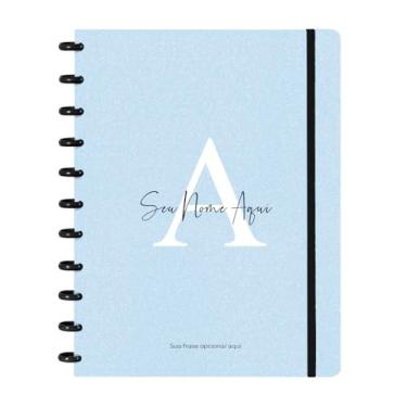 Imagem de Caderno de Discos Flex Inteligente Iscool Personalizado Grande Areia Sand Azul