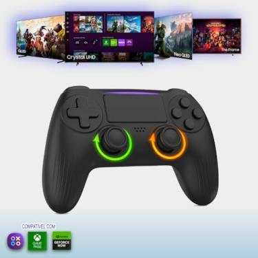 Imagem de Controle Game Bluetooth para TV SAMSUNG PHILIPS TCL LG SONY Google TV Tizen Game Hub Game Pass GeForce NOW WebOS Android TV Roku TV PC QLED 3em1 4K AU7700 Cu7700 DU7700 alta compatibilidade