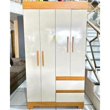 Imagem de Guarda Roupa Para Solteiro Ropeiro 4 portas Maya 2 Gavetas - ACP MOVEI