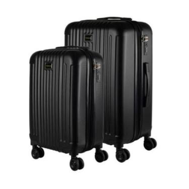 Imagem de Conjunto Kit Mala Viagem Pequena Bordo 10kg e Media 23kg Abs Zíper Exp