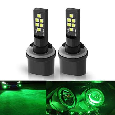 Imagem de SOCAL-LED 2x 880 893 899 Lâmpada de neblina LED Avançada 3030 SMD Lâmpada DRL colorida brilhante para uso diurno, Verde