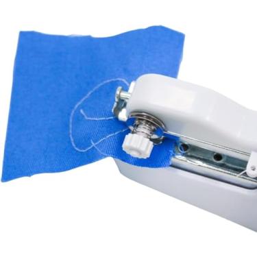 Imagem de Maquina De Costurar Portatil Viagem Mini A Pilha Eletrico Pratico Pequena Pratica