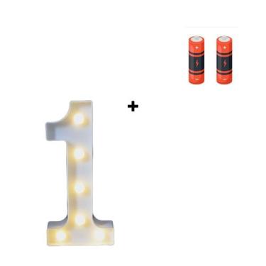 Imagem de Número Luminária Led 3d Festa Decoração + Pilha Grátis - Partiufesta, 