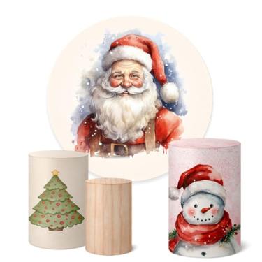 Imagem de Trio Capas Cilindro + Painel Sublimado 1,50m Natal (K1NAT078)