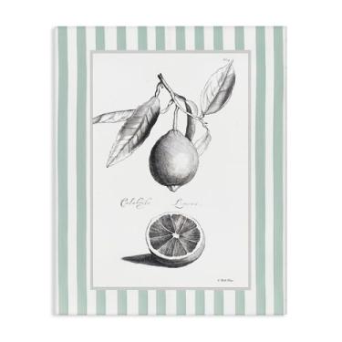 Imagem de Stupell Industries Design de arte de parede vintage com bordas listradas cítricas por Lettered and Lined, 76 x 61 cm