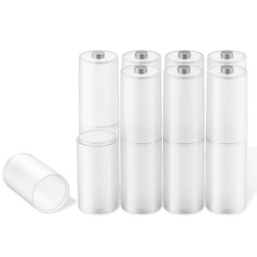 Imagem de ORICO Adaptador de bateria AAA para AA, pacote com 8 estojos conversores de bateria, suporte para bateria AAA com contatos de metal na parte inferior