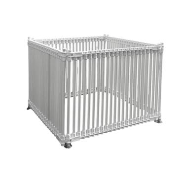 Imagem de Cercado Pet para Cachorros e Gatos Cercadinho Portátil Dobrável Resistente e Seguro Módulos Expansíveis (Branco, 60cm, 6)