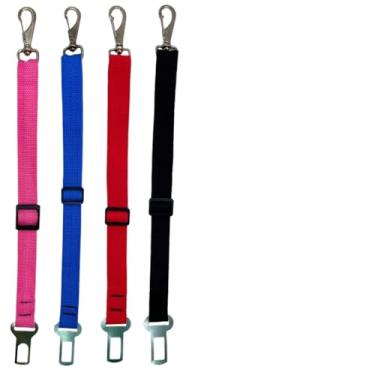 Imagem de Cinto de segurança pet universal compatível com todos os modelos de veículos para cães e gatos viagem (2PCS,Cor aleatória)