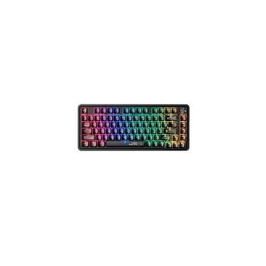 Imagem de Teclado Mecânico Gamer Machenike K500f-B81 CRYSTAL, 75%, Switch Crystal Tátil Hot-Swappable, Gasket, RGB, Preto Transparente - K500F-B81 BK BY