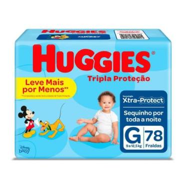 Imagem de Fralda Huggies Tripla Proteção Pacote Hiper Econômico, G Com 78