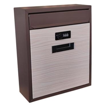 Imagem de MotiveTech Caixa de correio de parede Caixa de correio com fechadura de depósito externa de de de correspondência para revistas Jornais Portão externo