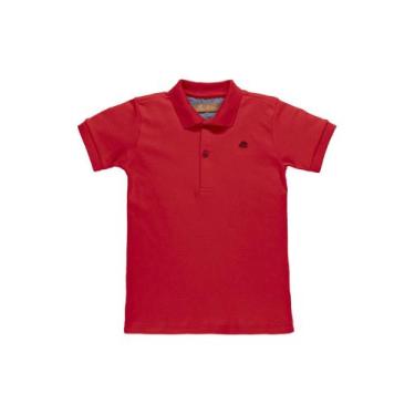 Imagem de Camisa Polo Básica Manga Curta Infantil Up Baby, Vermelho, 10