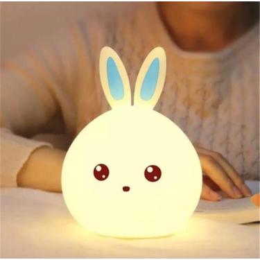 Imagem de Luminaria Abajur Led Infantil Touch Silicone Usb Led Recarregavel Toqu