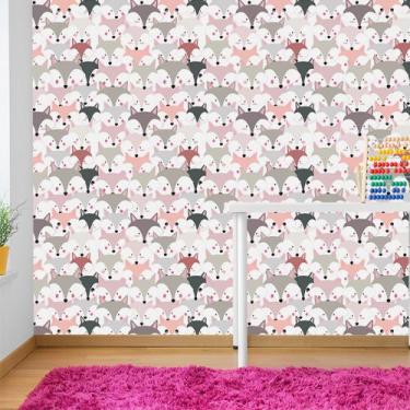 Imagem de Papel de Parede Adesivo - Raposas - Infantil - 176ppi - Allodi