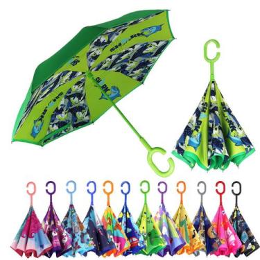 Imagem de Guarda-chuva reverso MRTLLOA Kids de dupla camada à prova de vento Sha
