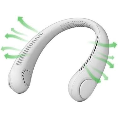 Imagem de Ventilador de Pescoço Recarregável - Sem Lâmina - Branco - Markelk