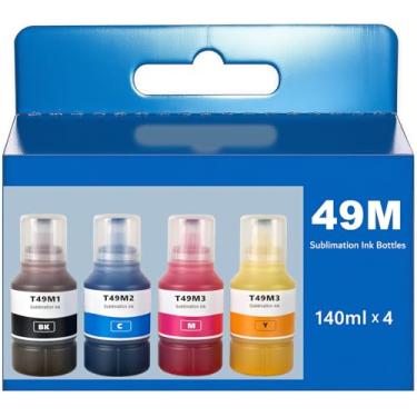 Imagem de Yellumyn Frascos de tinta de sublimação compatíveis com Epsn T49M1 T49M2 T49M3 T49M4 refil de tinta para impressora de sublimação Epso Surecolor F170 F570 SC F570 F170 - preto, ciano, magenta, amarelo