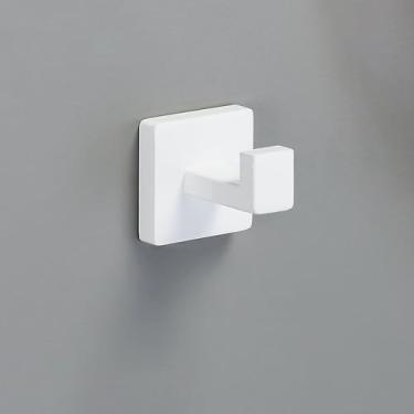 Imagem de Conjunto de acessórios para banheiro creme branco, barra de toalha de aço inoxidável para montagem na parede, anel de toalha, suporte de papel, ganchos, acessórios para banheiro