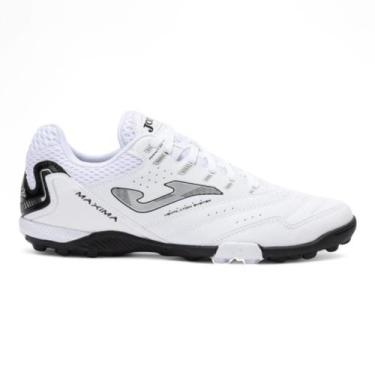 Imagem de Chuteira Joma Society Couro Adulto Maxima Alto Desempenho, Branco, 39 