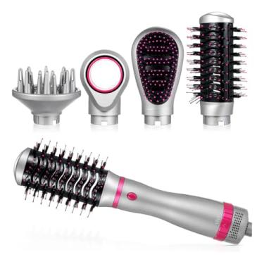 Imagem de Escova Secadora de Cabelo 4 em 1 [110V] – Secagem Rápida, Alisamento, Modelagem e Ondulação com 1000W, Temperatura Ajustável e Cabo 2 MTS