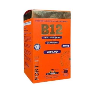 Imagem de Vitamina B12 + Vitamina C 60 Comp Sabor Tangerina - Fortlife