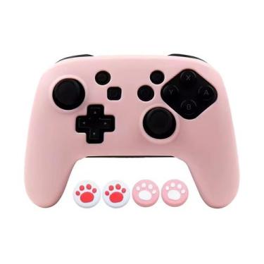 Imagem de Capa controle nintendo pro controle rosa pastel silicone proteção - GE