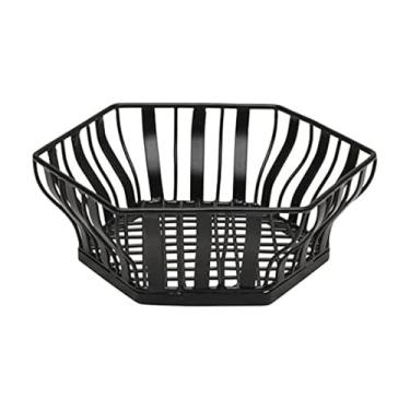 Imagem de Gourmet Basics by Mikasa Cesta de frutas sextavadas, 28 cm, preta