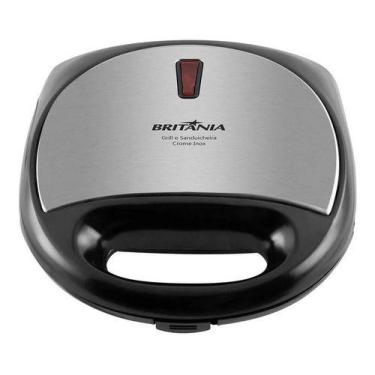 Imagem de Grill E Sanduicheira Crome Inox 750w Britânia