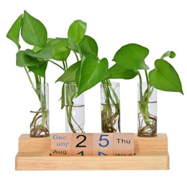 Imagem de Estação de propagação de plantas com calendário de blocos para mesa, design de suporte de camada dupla, posicionamento mais estável, presentes de jardinagem perfeitos para mulheres amantes de plantas