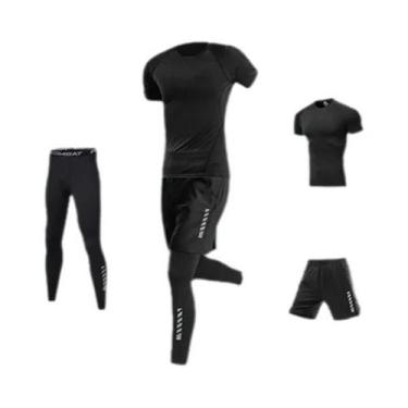 Imagem de Maiô Masculino De Proteção Solar Completa Com Mangas Longas E Calções 