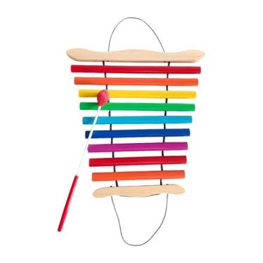 Imagem de JunZheHub Instrumento Musical Xilofone de 9 Notas com Baqueta, Presente de Aniversário, Brinquedo Musical Colorido, Brinquedos Educativos para Pré-escola