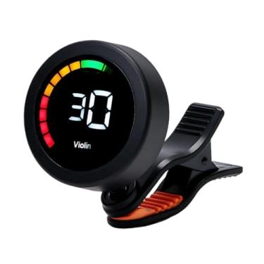 Imagem de Esquirla Afinador de guitarra Acessórios para guitarra Rotação 360° Versátil Afinação rápida e precisa Afinador de clipe Banjo Iniciantes Violino Baixo, Preto