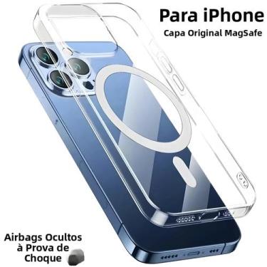 Imagem de Capa De Acrílico Transparente Com Silicone Magsafe Para iPhone 7 8 11 