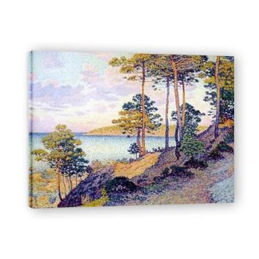 Imagem de Distribution Growthéo van Rysselberghe: Impressão em tela neoimpressionista belga chave 70 x 91 cm emoldurada
