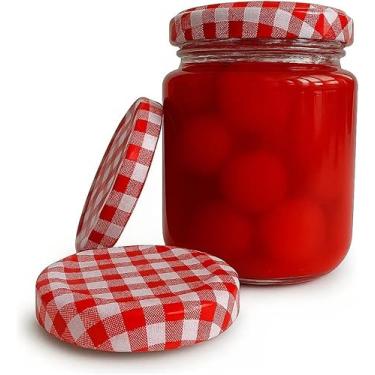 Imagem de Kit Com 12 Potes Vidro Nadir Figueiredo Belém 240ml Tampa E Lacre (Xadre Vermelho)