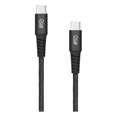 Imagem de 5X Cabo Usb-C + Usb-C I2Go 2M 3A 60W Nylon Trançado Preto