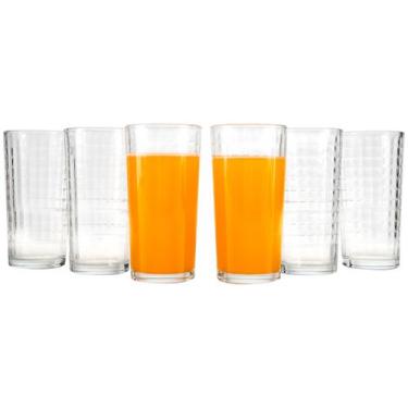 Imagem de Jogo de Copos de Vidro 255ml 6 Peças Haus Concept Waffle, Transparente