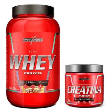 Imagem de Kit Creatina Hardcore 300g Hipercalórico Nutriwhey Super Mass Gainer 9