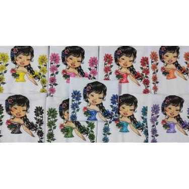 Imagem de Pano de Prato com Bainha Bonecas Sayuri 50x73cm - Nova Era - Ideal par